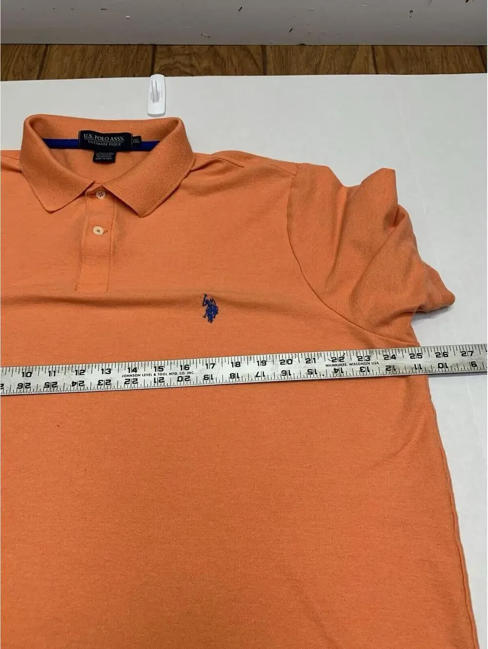 Ralph Lauren Us Polo Association Pique Mens Golf Shirt Apricot Size XXL